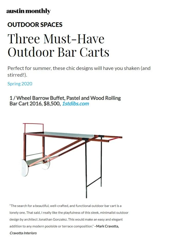 Austin Monthly - Cravotta Interiors Bar Carts