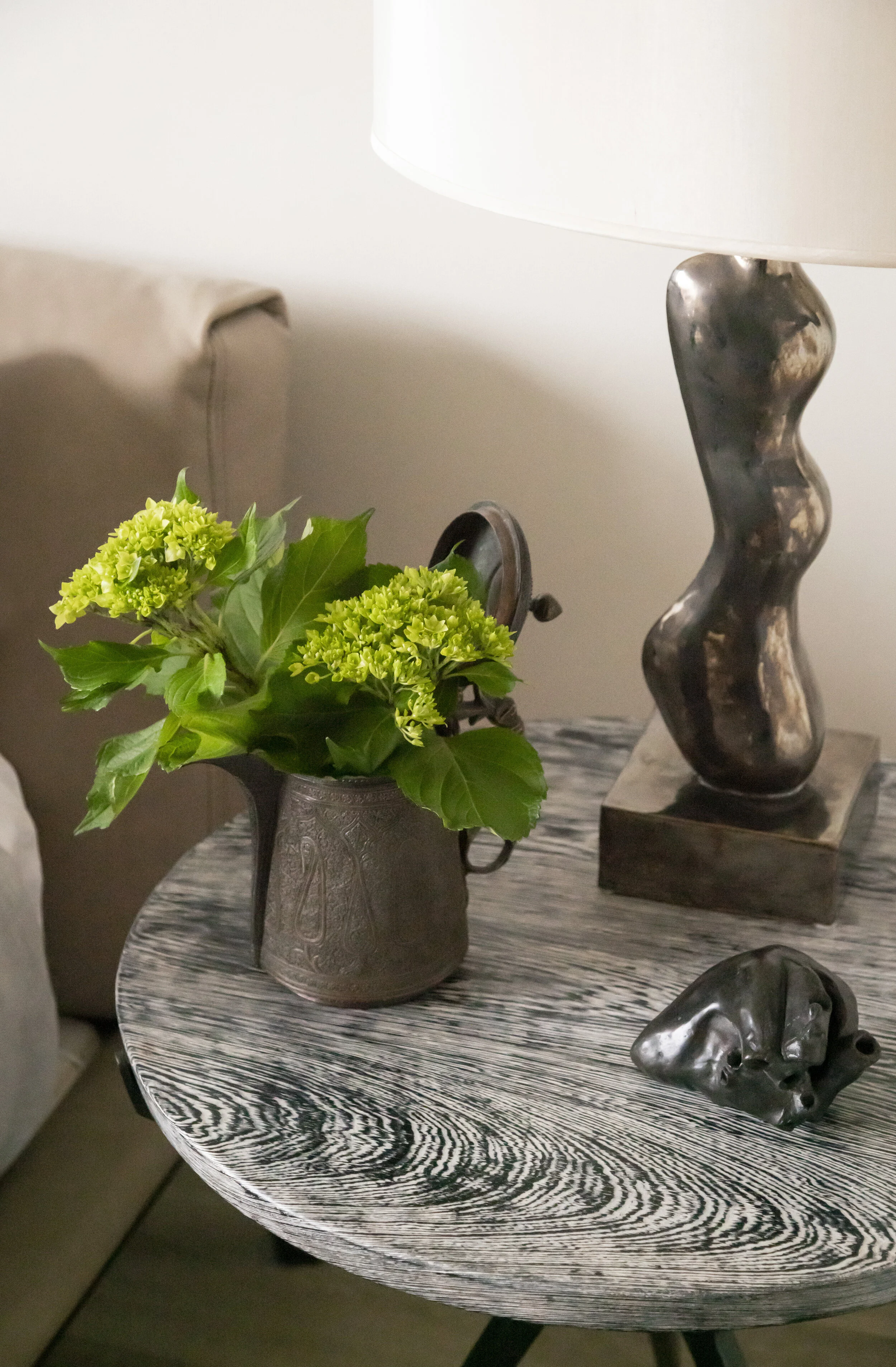  Nightstand styling in the Proper Residence bedroom by Cravotta Interiors. 