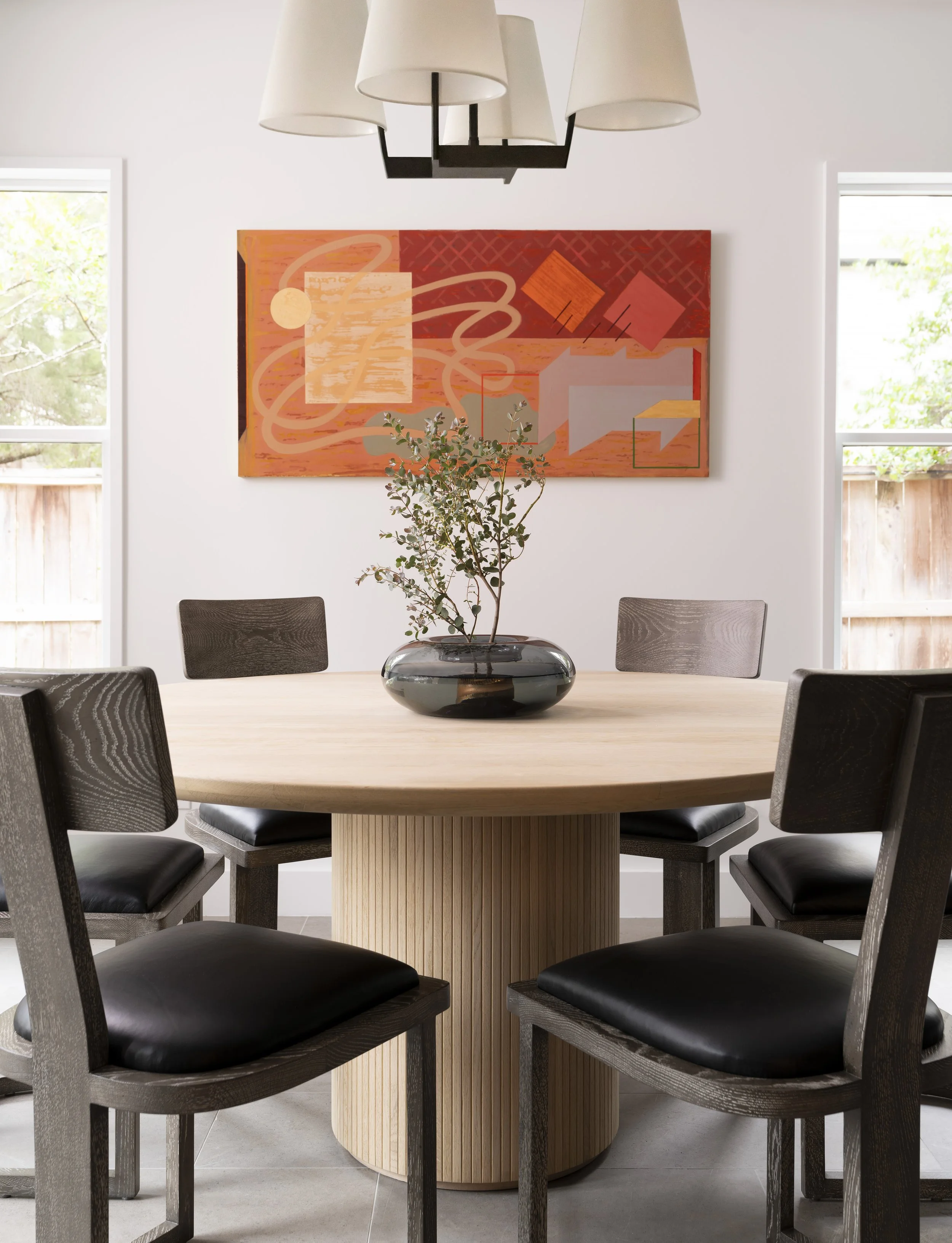  Informal dining area in the Boulevard Oaks Houston home by Cravotta Interiors. 
