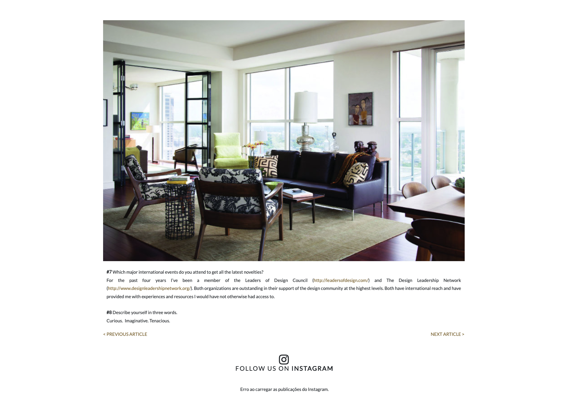 Mark Cravotta discusses international design events and Leaders of Design Council in Coveted Edition Magazine, Cravotta Interiors