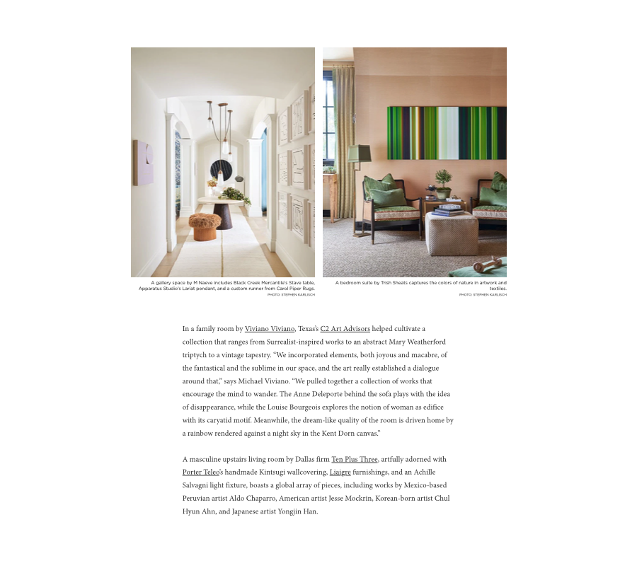 Kips Bay Decorator Show House Dallas designer rooms featured in Galerie Magazine