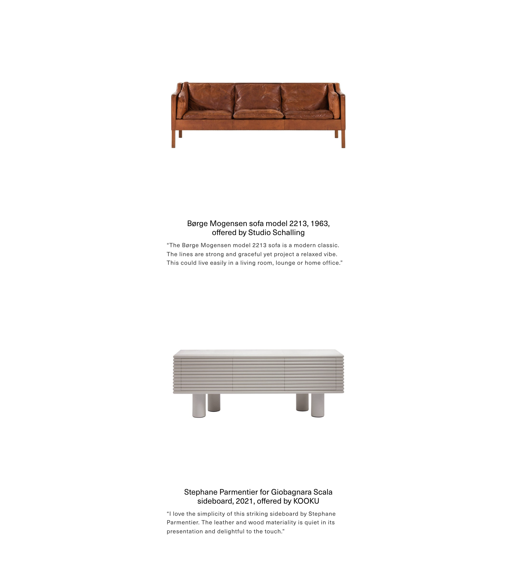 Borge Mogensen model 2213 sofa selected by Mark Cravotta for 1stDibs Introspective, Cravotta Interiors